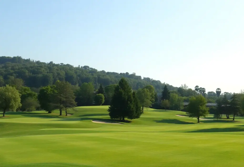 A tranquil public golf course with lush green fairways