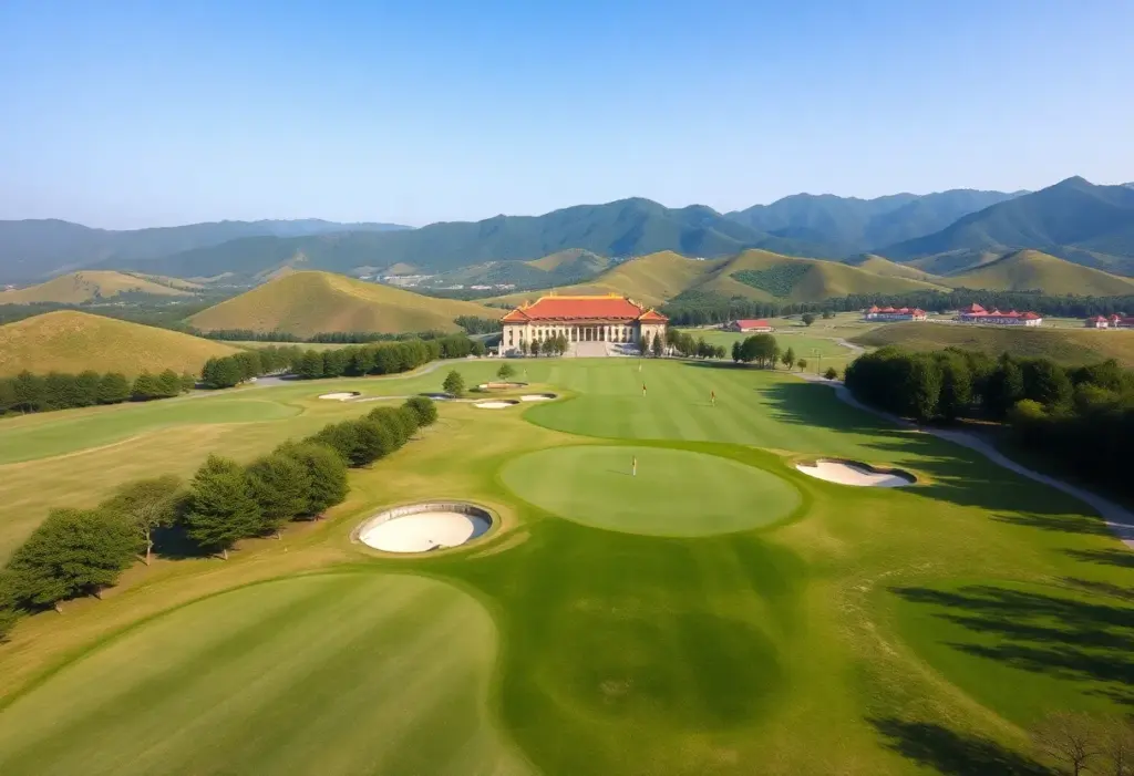 Scenic view of the Pyongyang Golf Complex