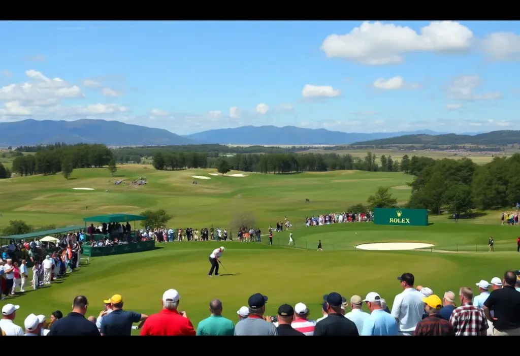 Rolex branding at a golf tournament
