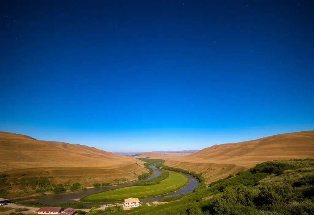 Beautiful Sandhills landscape featuring the Niobrara River and rolling hills
