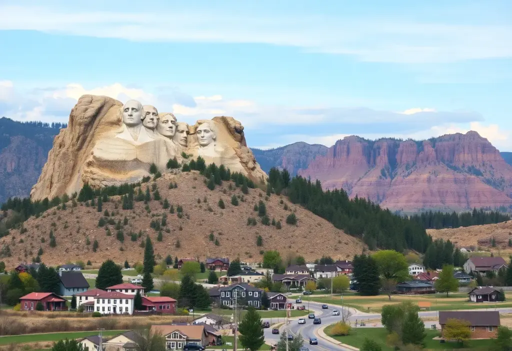 Scenic view of South Dakota's natural beauty and landmarks.