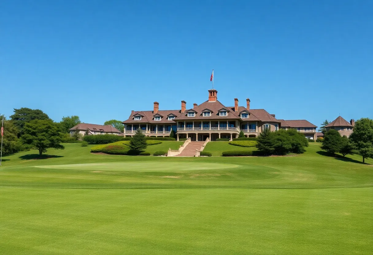 A scenic view of Shinnecock Hills Golf Club