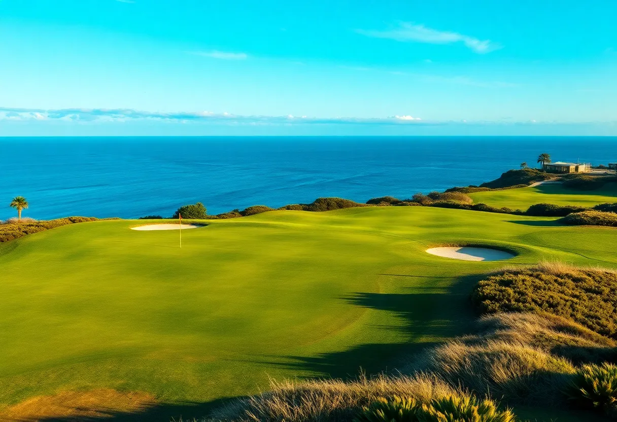 Scenic view of Waialae Country Club during the Sony Open.