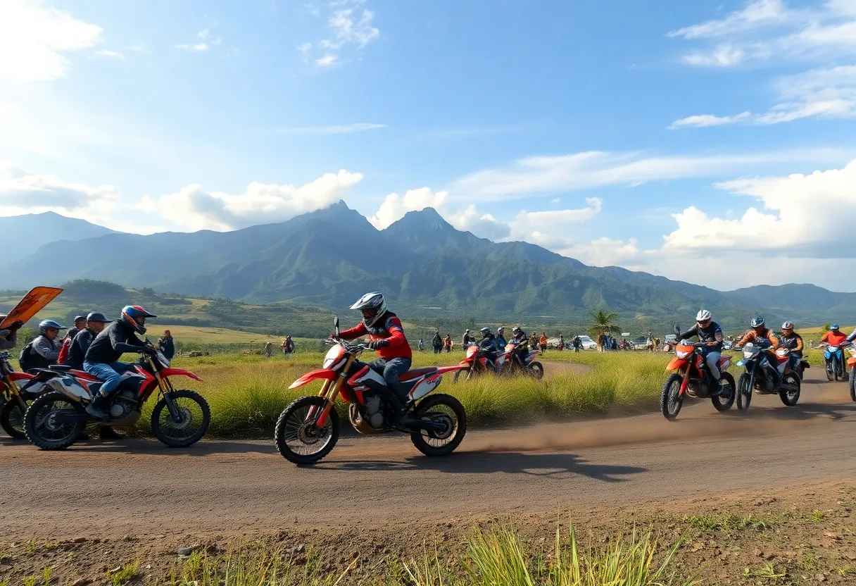 Vibrant Lombok landscape showcasing sports tourism activities.