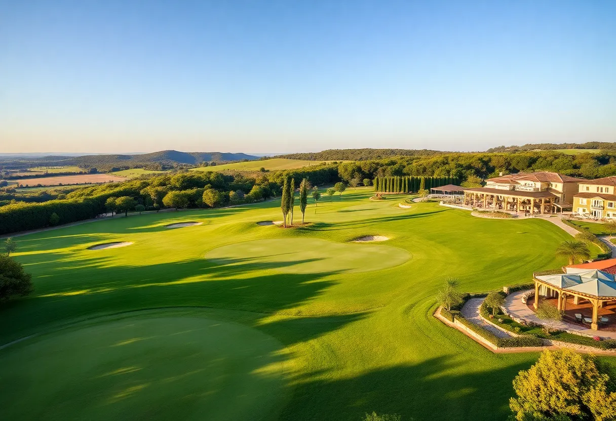 View of Terre Blanche Golf Course in Provence