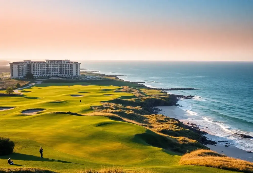 The Machrie Golf Course with ocean view
