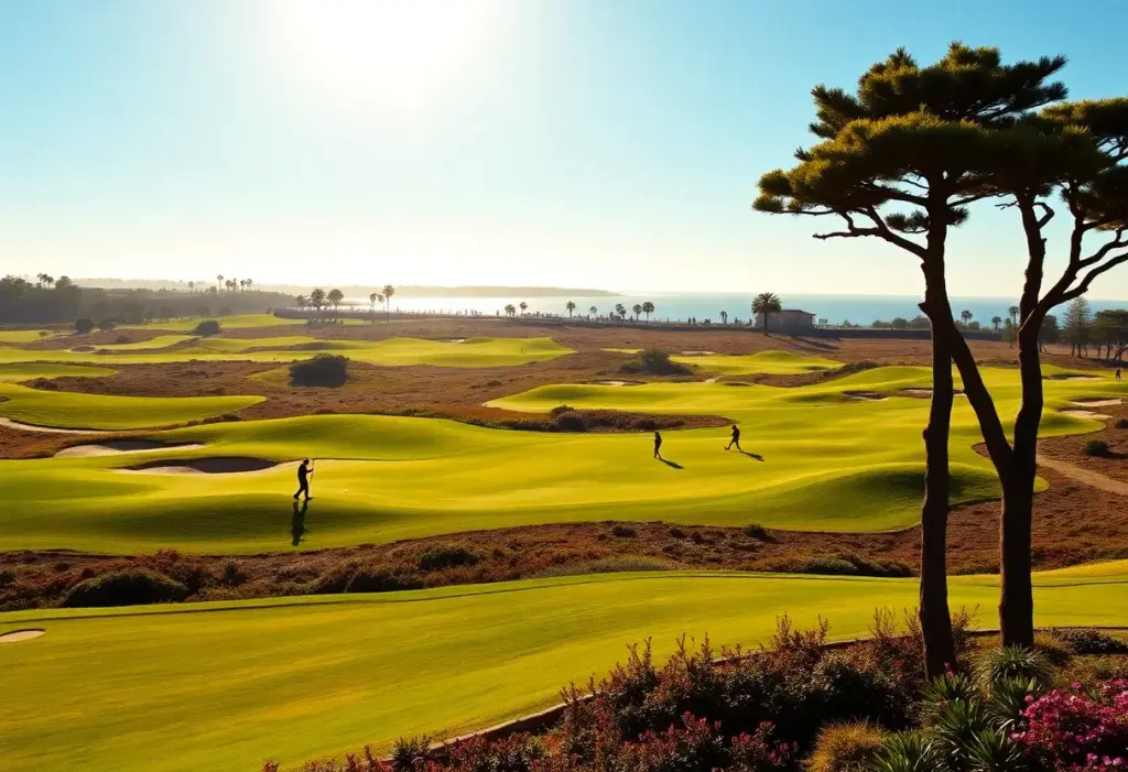 Players competing at Torrey Pines golf course