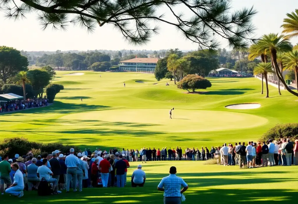 Scenic view of Torrey Pines Golf Course during tournament play