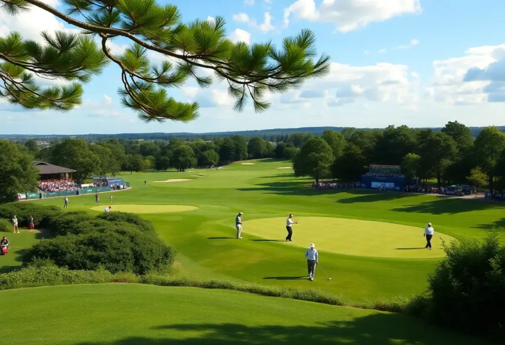 Golfers competing at the Turkish Airlines Open 2026