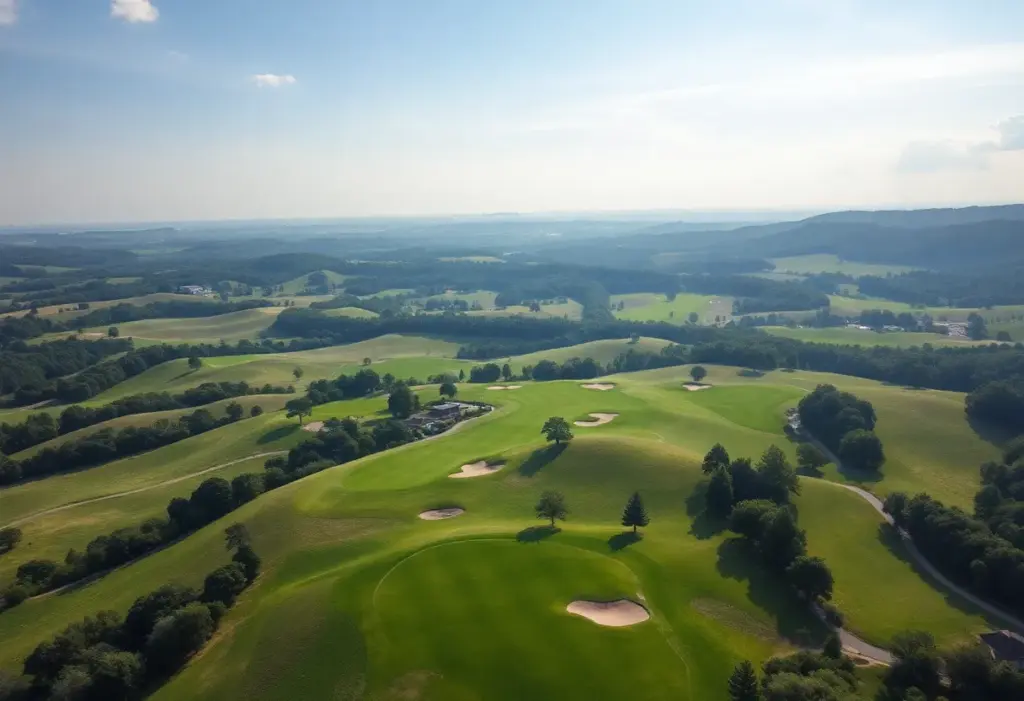 Scenic view of the National Golf Club during the Turkish Airlines Open.