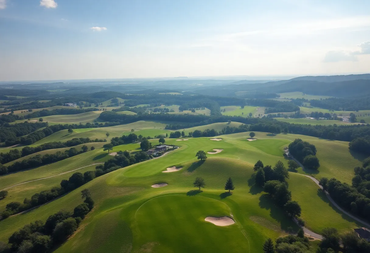 Scenic view of the National Golf Club during the Turkish Airlines Open.