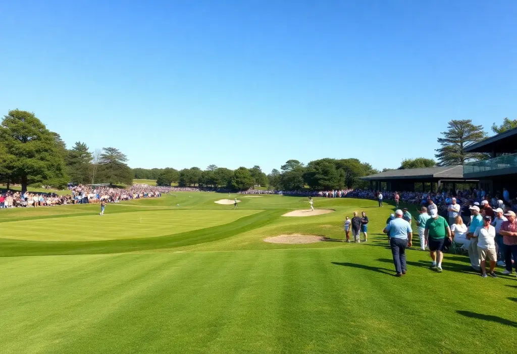 A scenic view of the National Golf Club during the Turkish Airlines Open golf tournament
