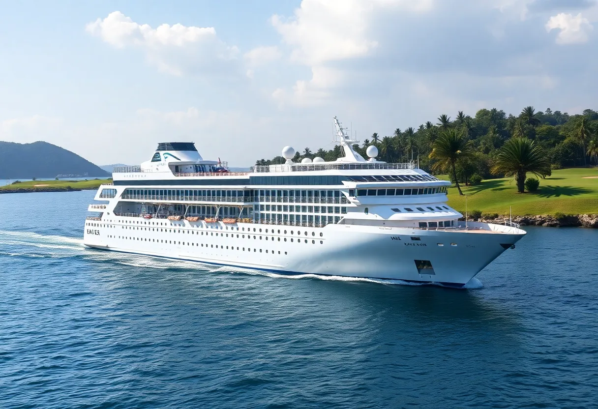 Luxury Viking cruise ship and golf courses