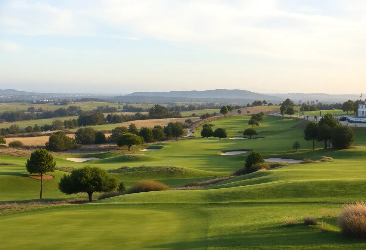 View of Riviera Country Club during the Genesis Invitational