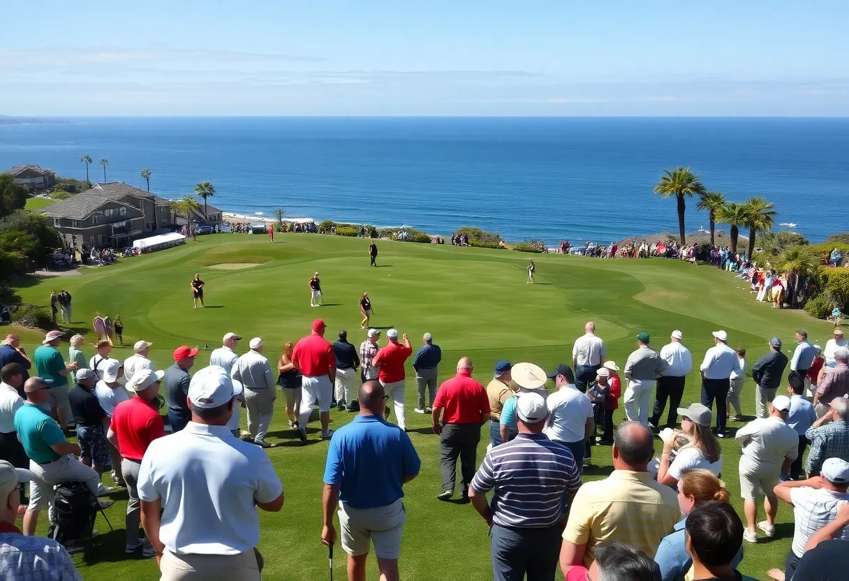 2026 Pebble Beach Pro-Am featuring golfers and spectators