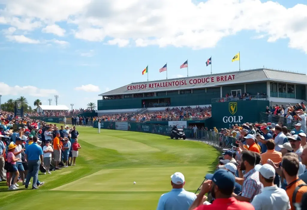 Crowd in a golf tournament at TPC Scottsdale