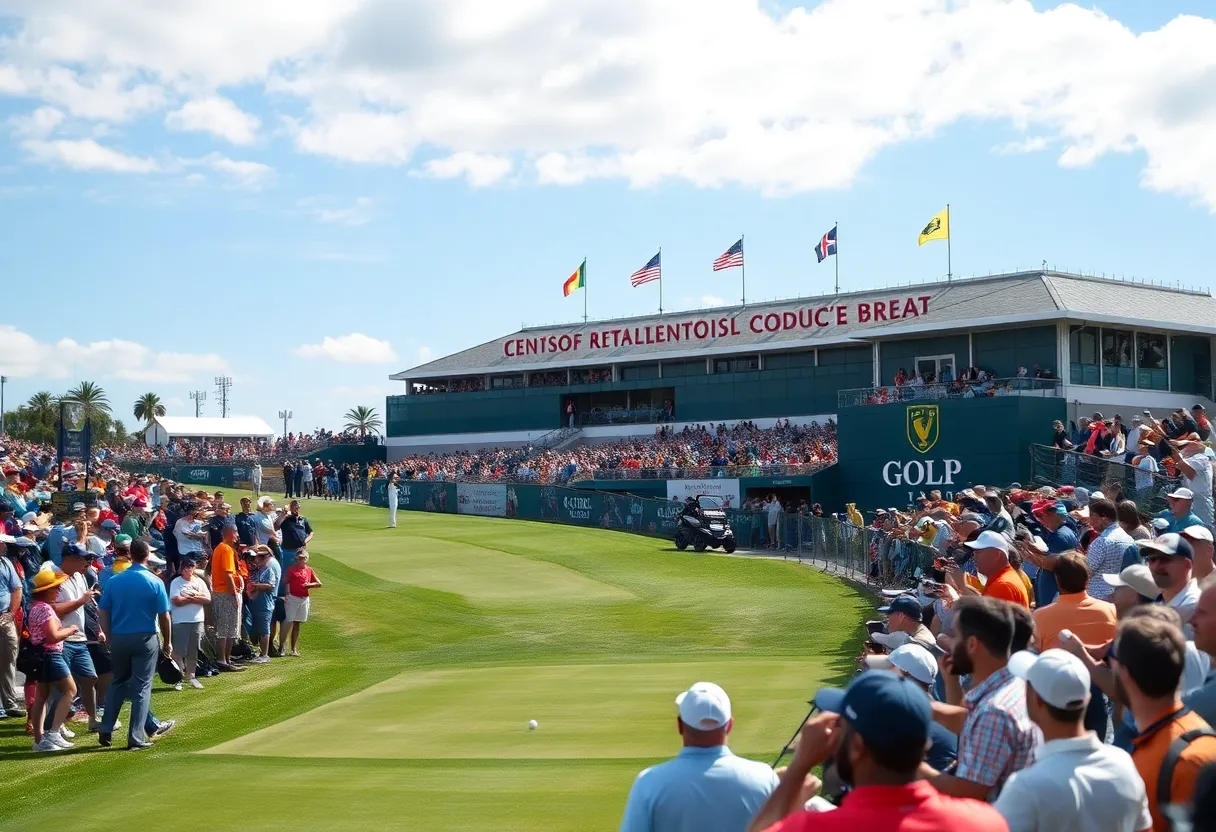 Crowd in a golf tournament at TPC Scottsdale