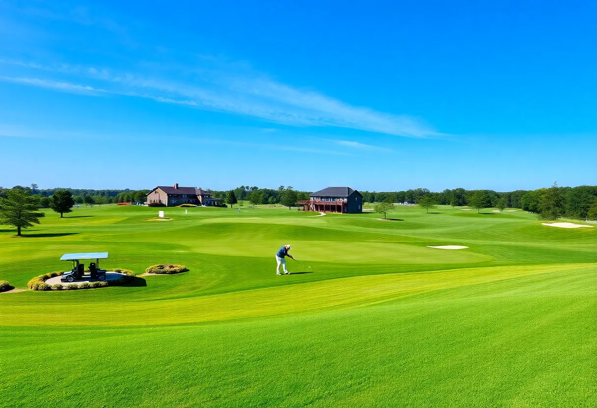Renovated Augusta Municipal Golf Course with golfers