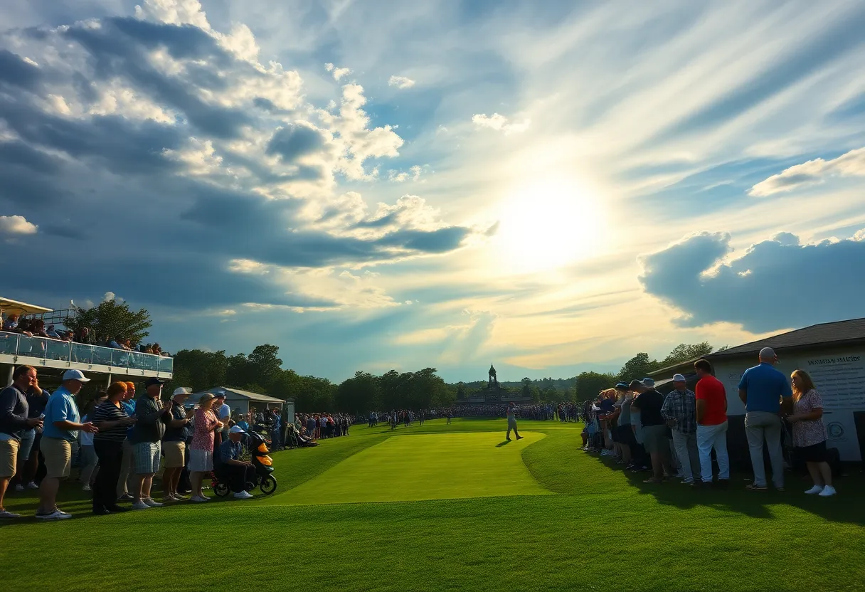 Golf tournament action at the Bahrain Championship