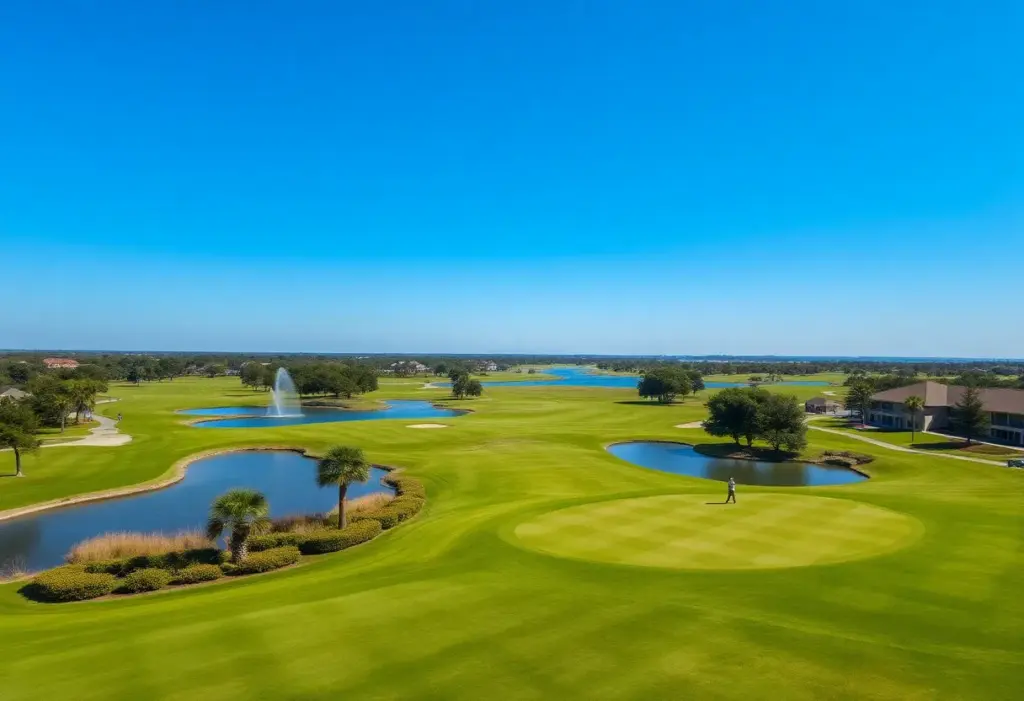 Beautiful golf course at Barefoot Resort in Myrtle Beach