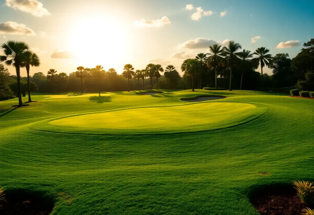 A picturesque view of Calusa Pines Golf Course in Naples, Florida