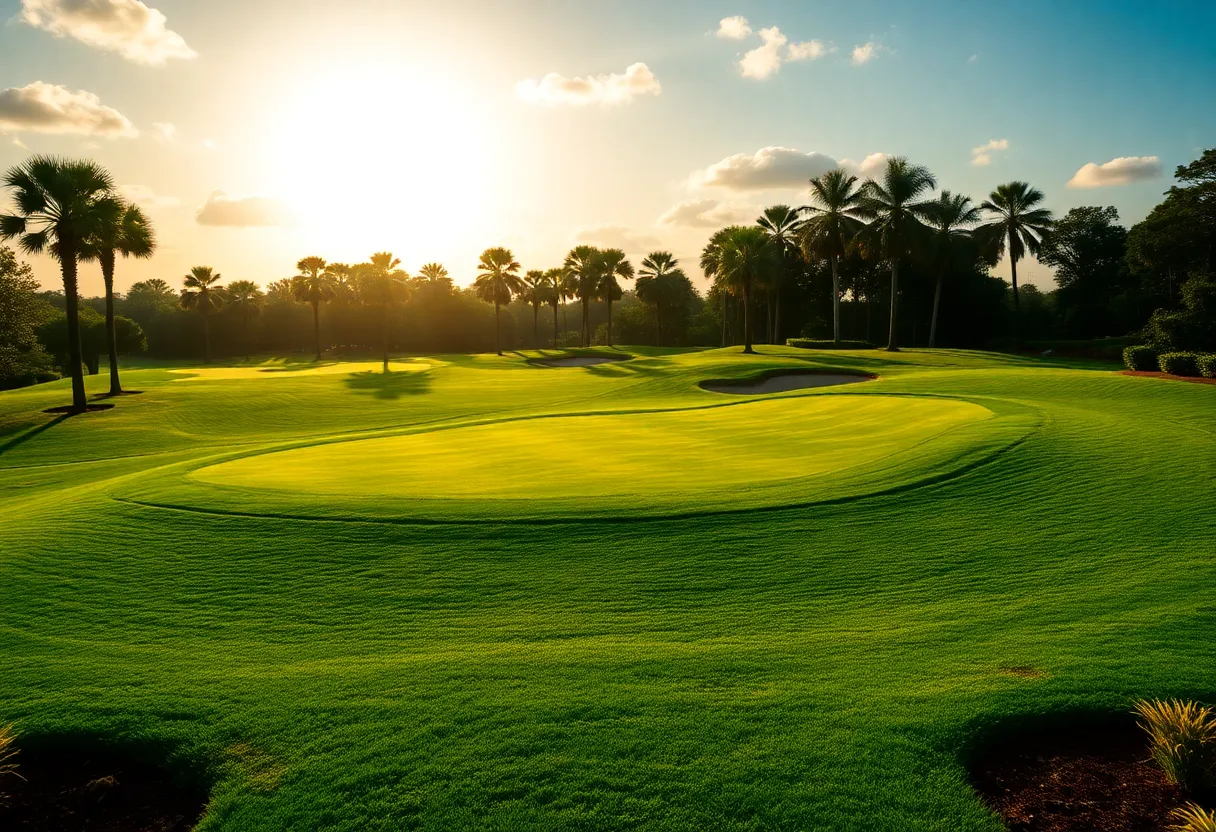 A picturesque view of Calusa Pines Golf Course in Naples, Florida