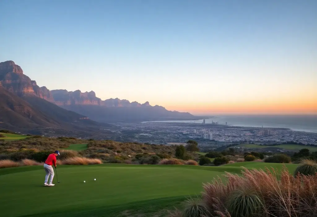 Golfers playing at Royal Cape Golf Club during the Circa Cape Town Open.