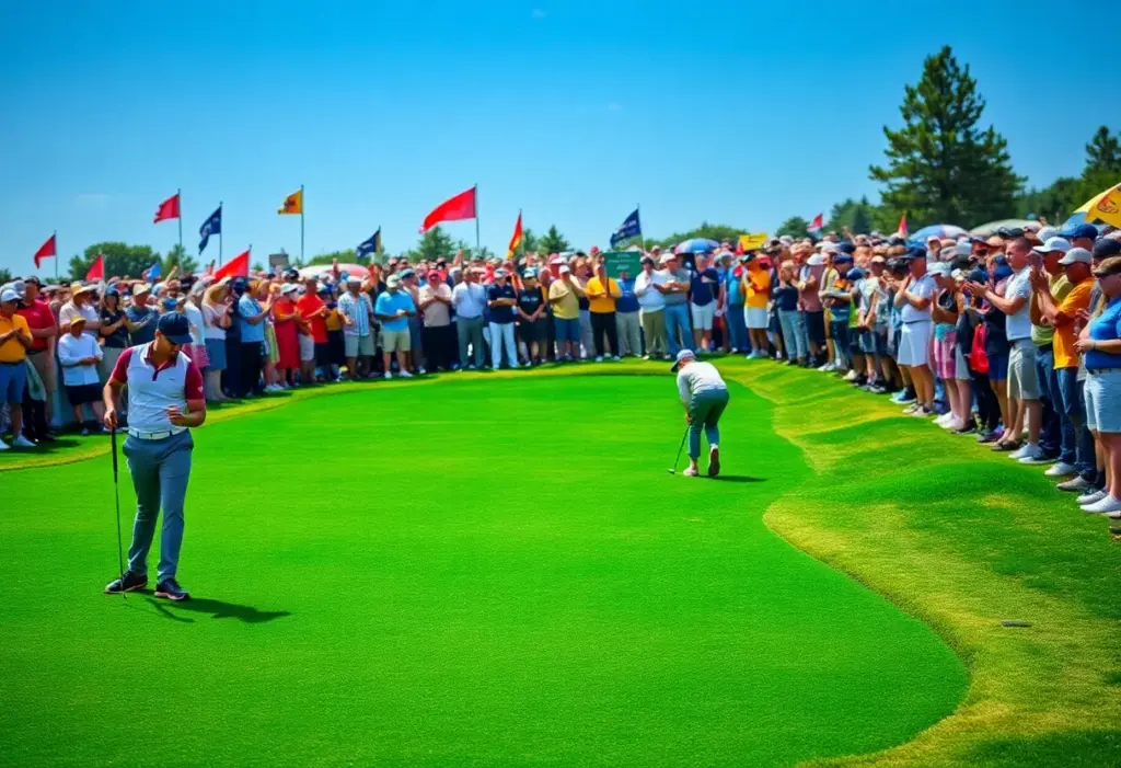 Chris Gotterup celebrating victory at the WM Phoenix Open
