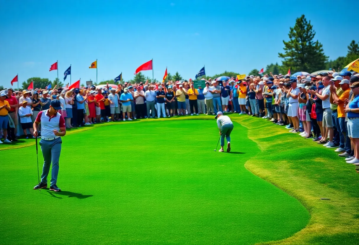 Chris Gotterup celebrating victory at the WM Phoenix Open