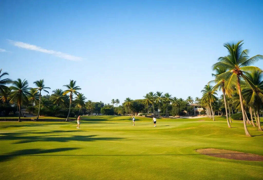 Golfers competing at the 2026 Cognizant Classic on a sunny day.