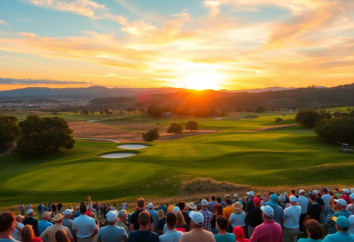 A golf course at the Qatar Masters during a tournament