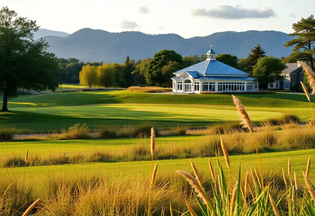 Proposed ballroom at Doonbeg Golf Resort with golf course views