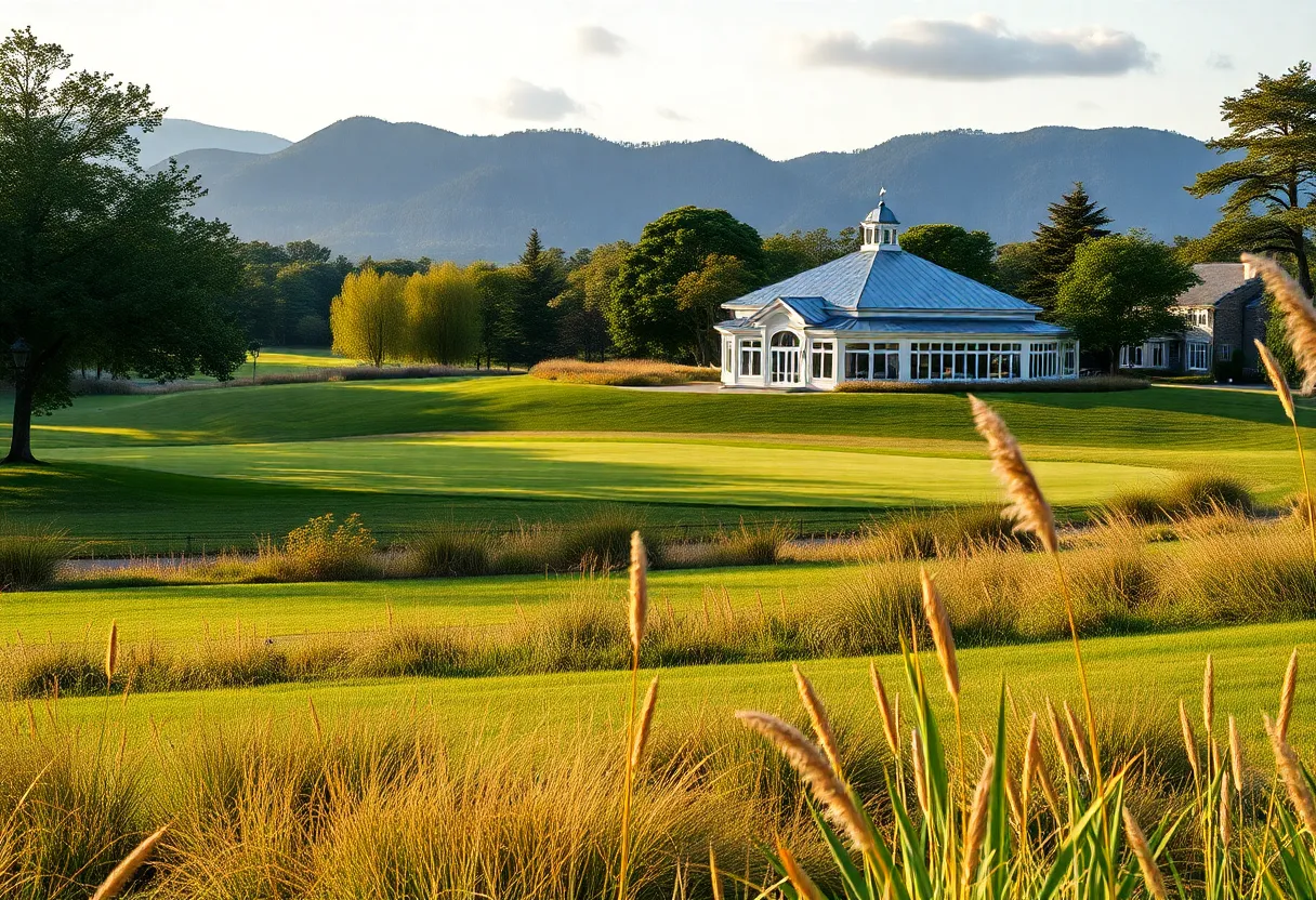 Proposed ballroom at Doonbeg Golf Resort with golf course views