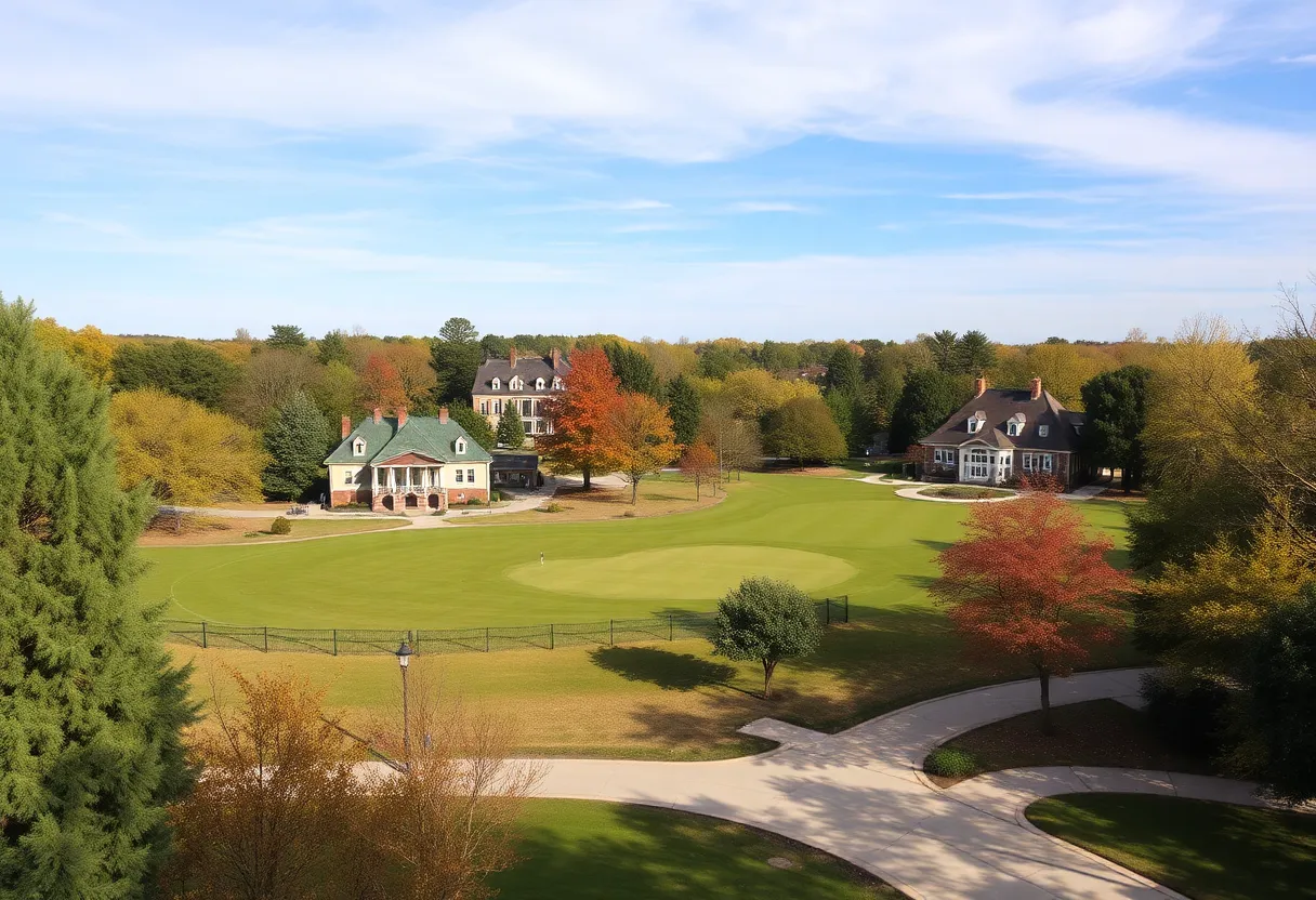 A beautiful view of East Potomac Golf Course, showcasing its lush greenery and historical significance.