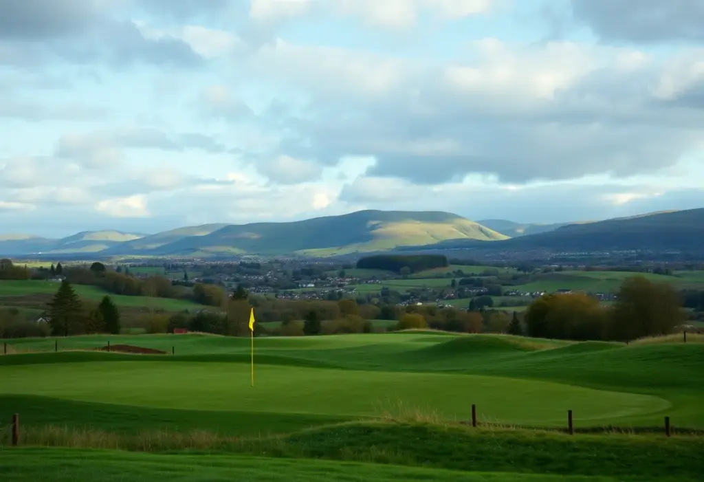 A beautiful golf course in Edinburgh, showcasing the synergy between golf and whisky.