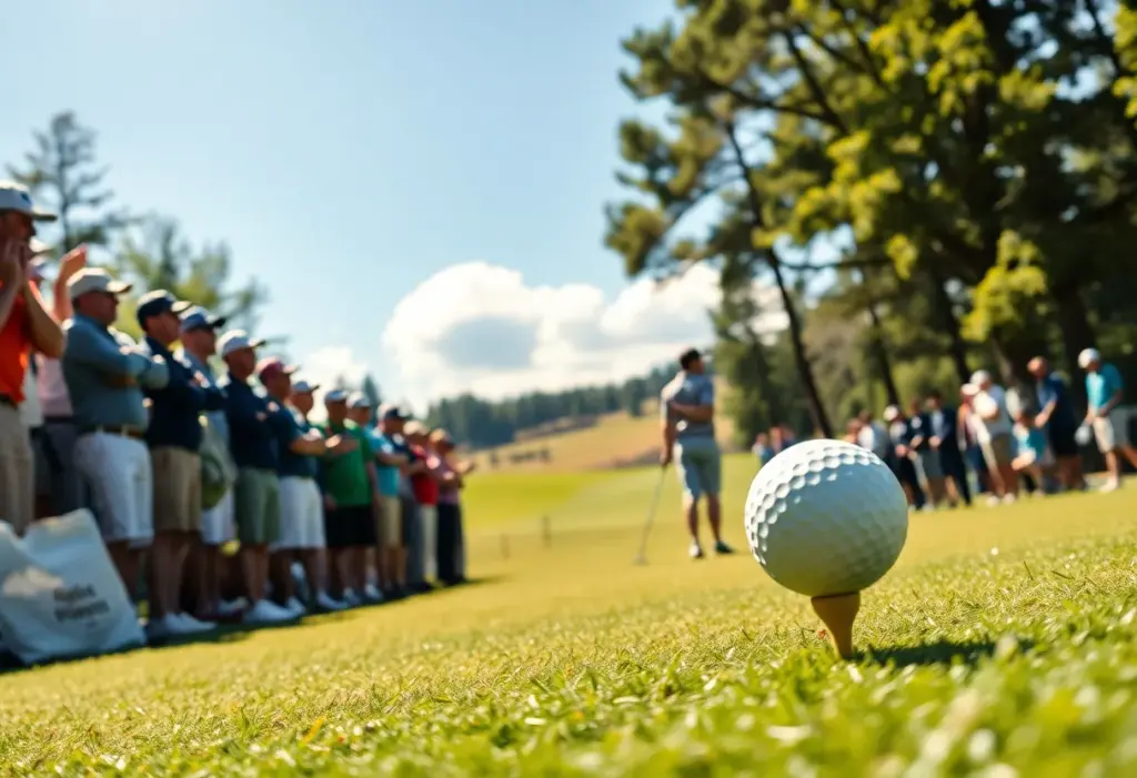 Dramatic golf scene at the Farmers Insurance Open
