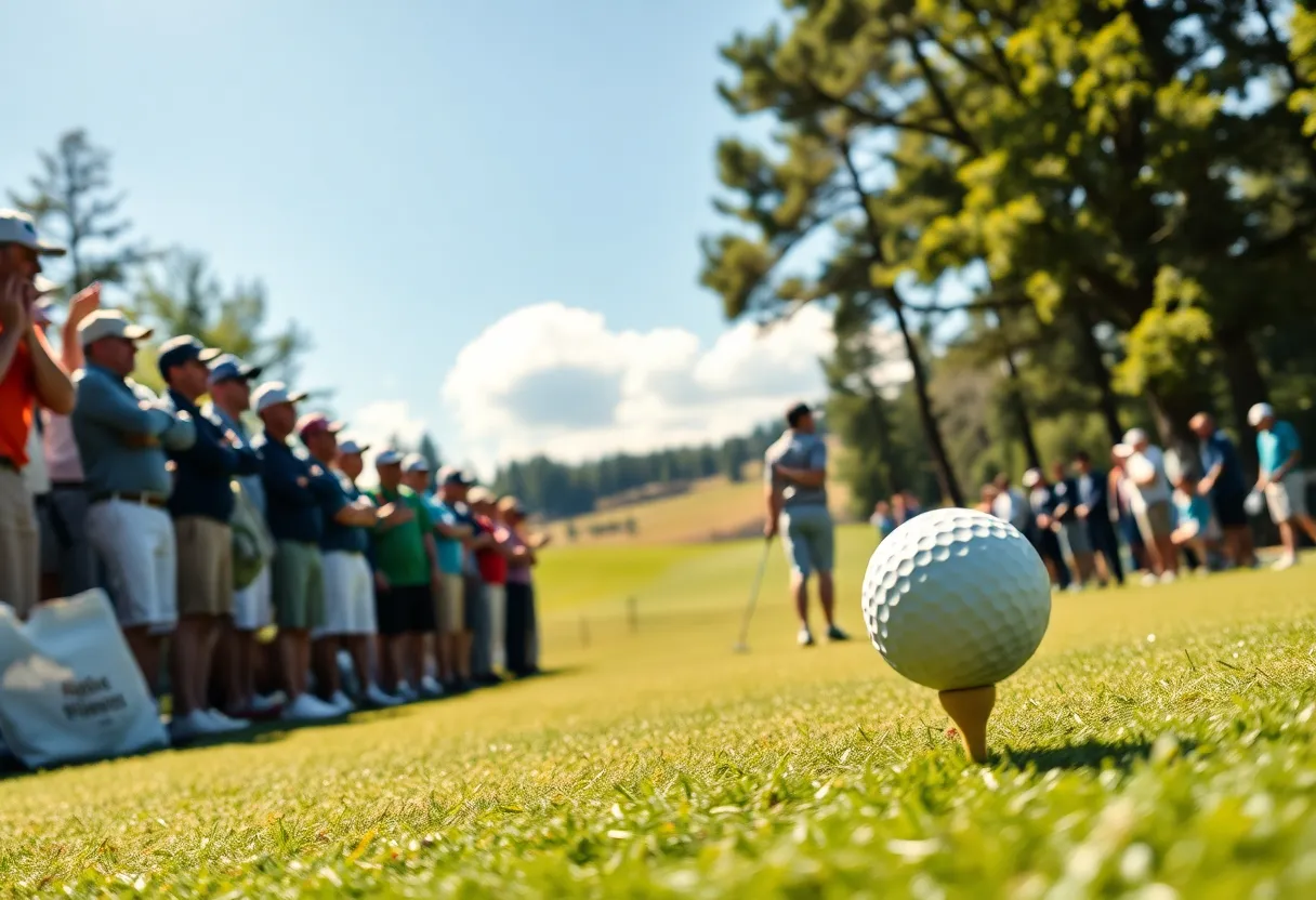 Dramatic golf scene at the Farmers Insurance Open
