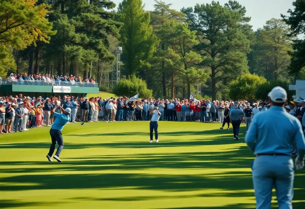 Golf tournament action at Farmers Insurance Open