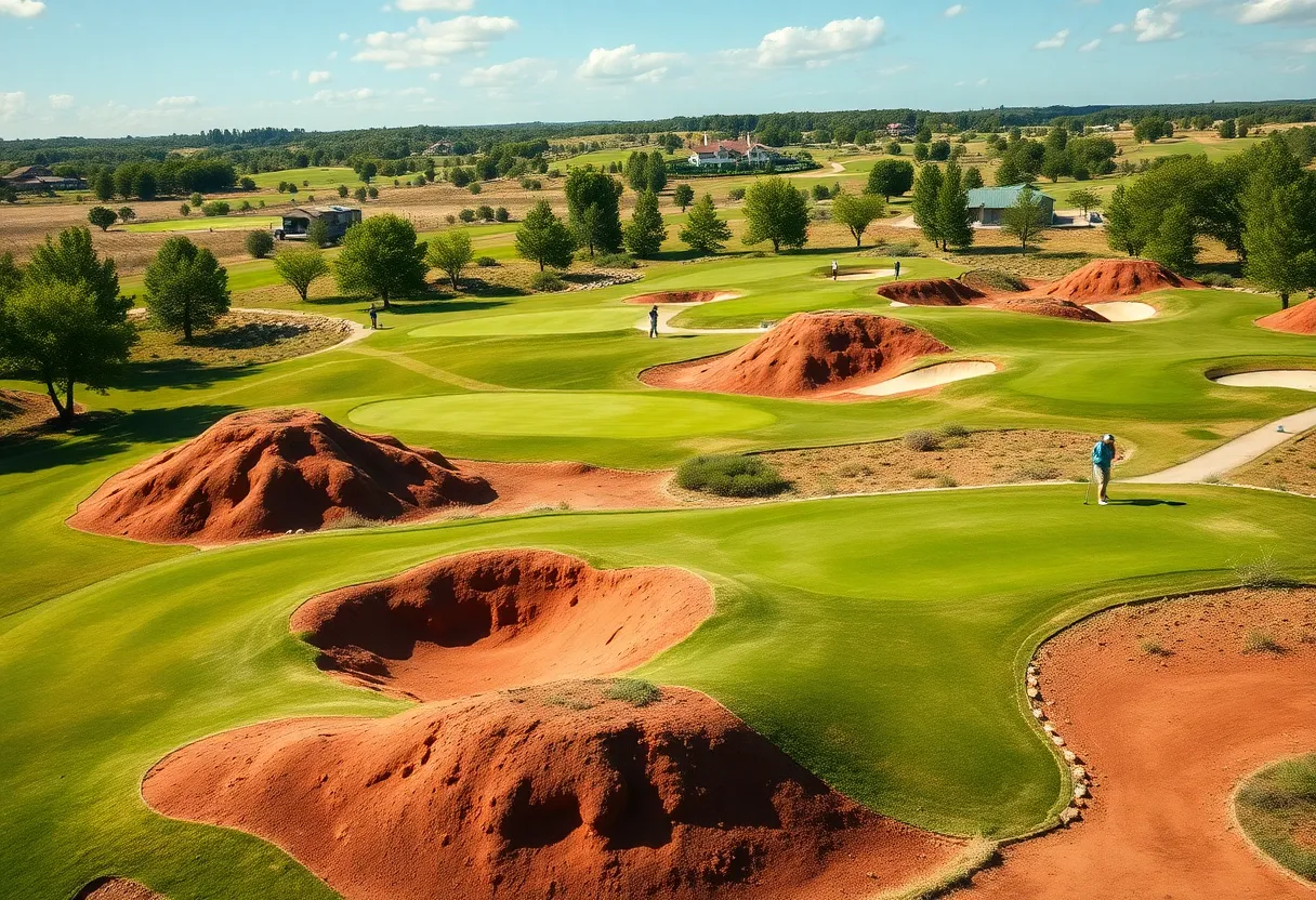 Overview of the Sand Creek par-3 golf course at French Lick Resort