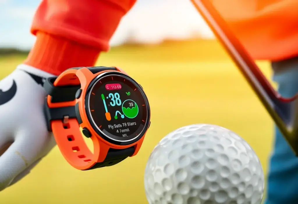 Garmin Approach J1 Junior Golf GPS Watch on a golf course