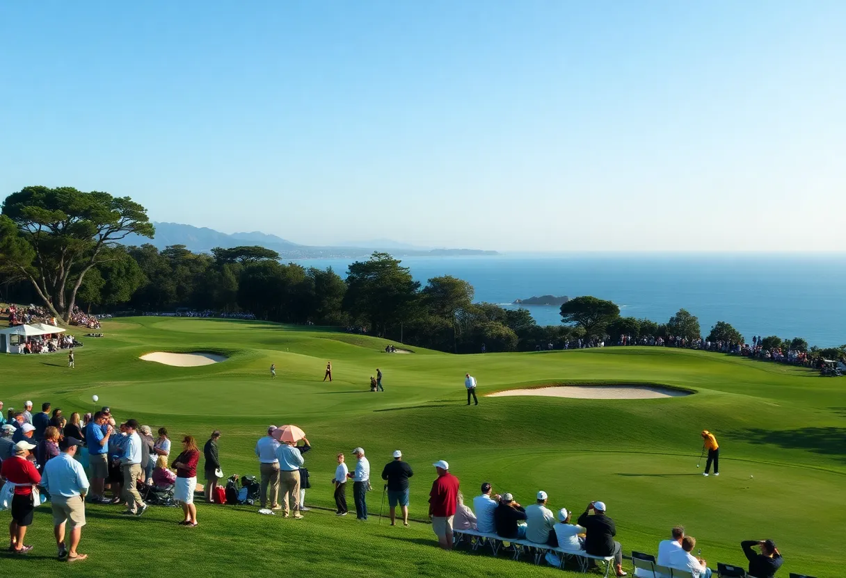 Golf tournament at Riviera Country Club