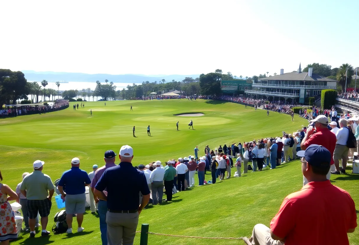 Golf tournament at Riviera Country Club