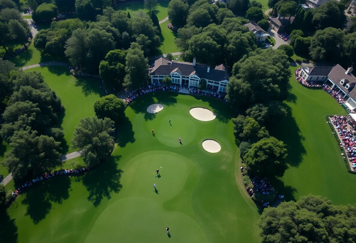 Golf tournament at Riviera Country Club during Genesis Invitational