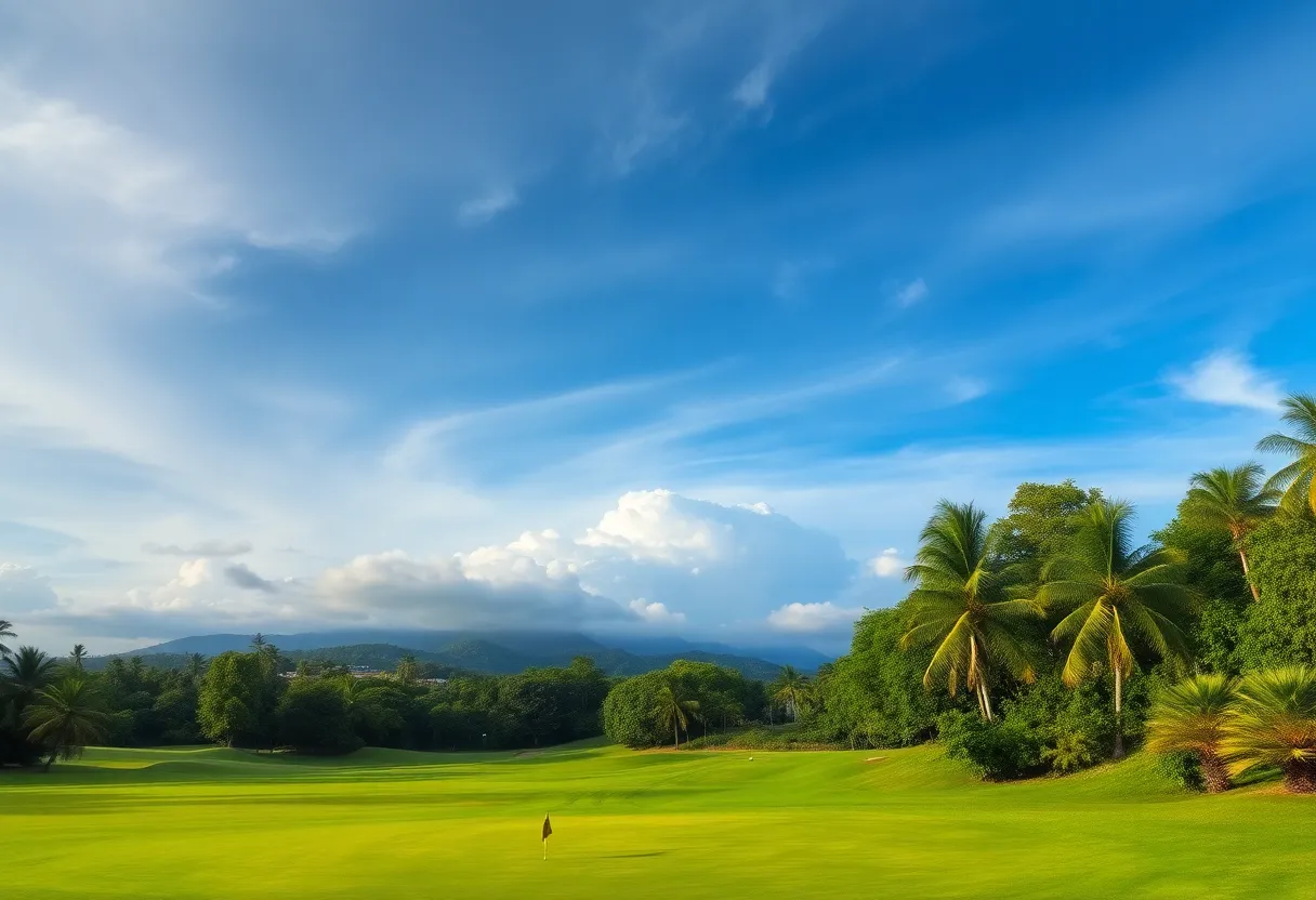 Scenic view of a golf course during the Philippine Championship