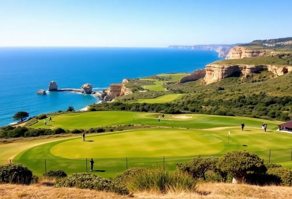 Scenic golf course in the Algarve region of Portugal