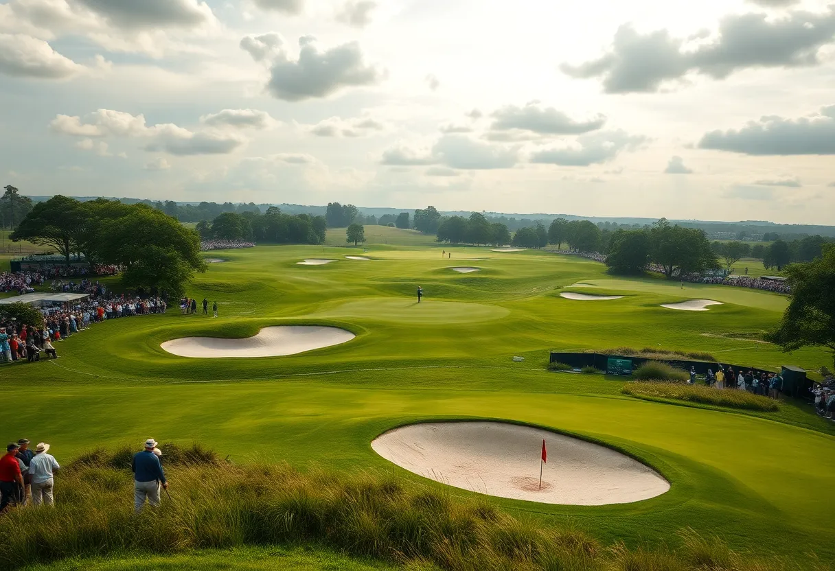 Golf course during the Qatar Masters tournament