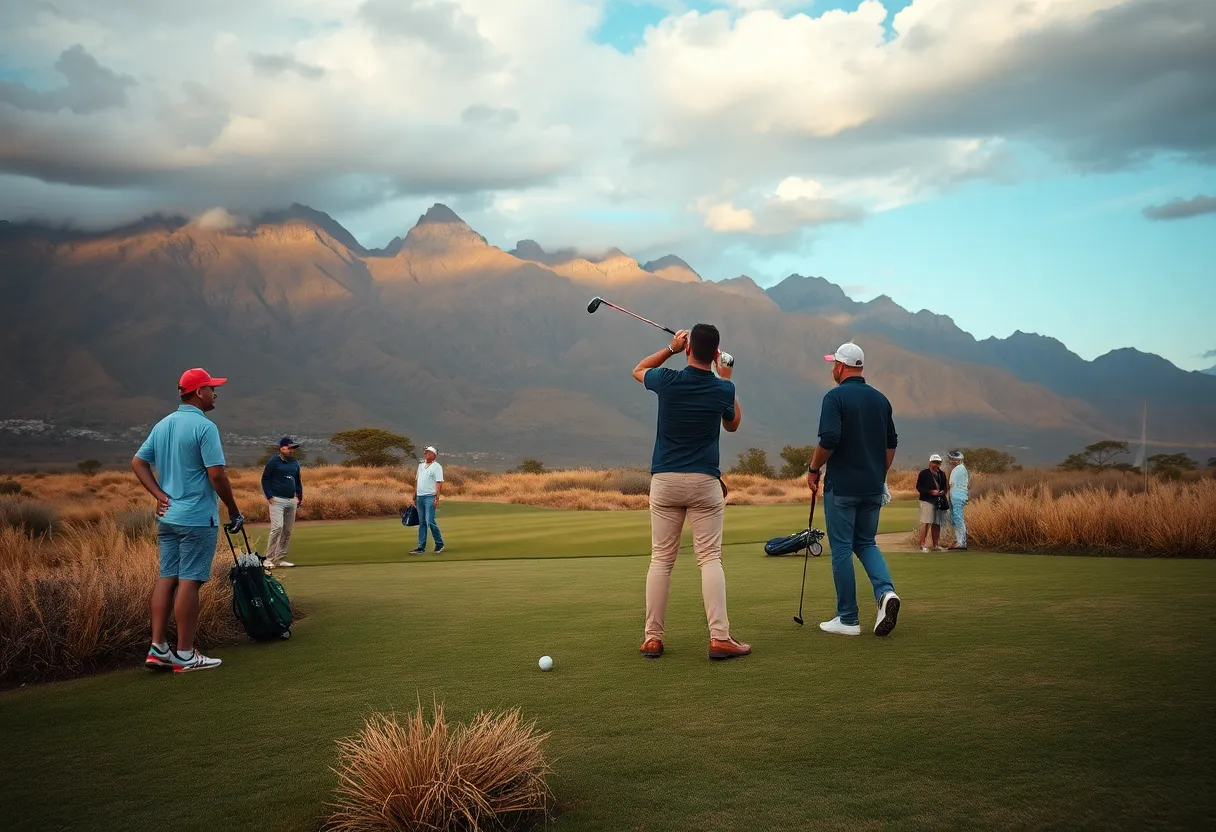 Golf course in South Africa symbolizing support for injured golfers.