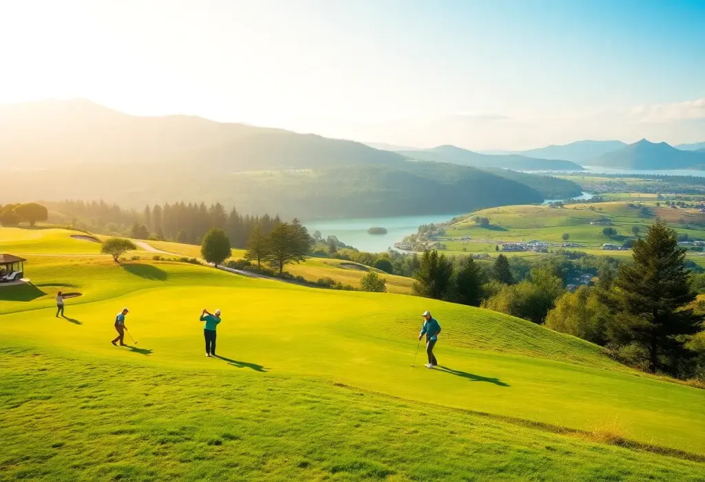 Golfers enjoying a beautiful day on the course in 2026.