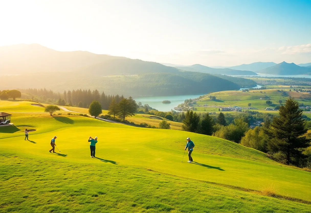 Golfers enjoying a beautiful day on the course in 2026.