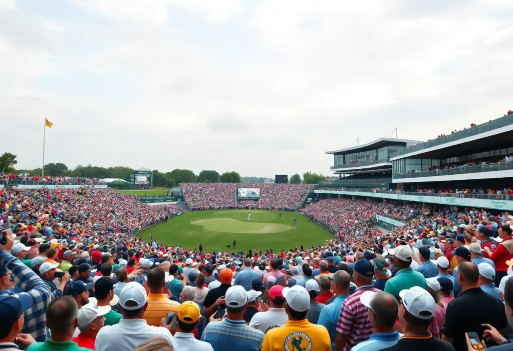 Celebration of a golfer at WM Phoenix Open